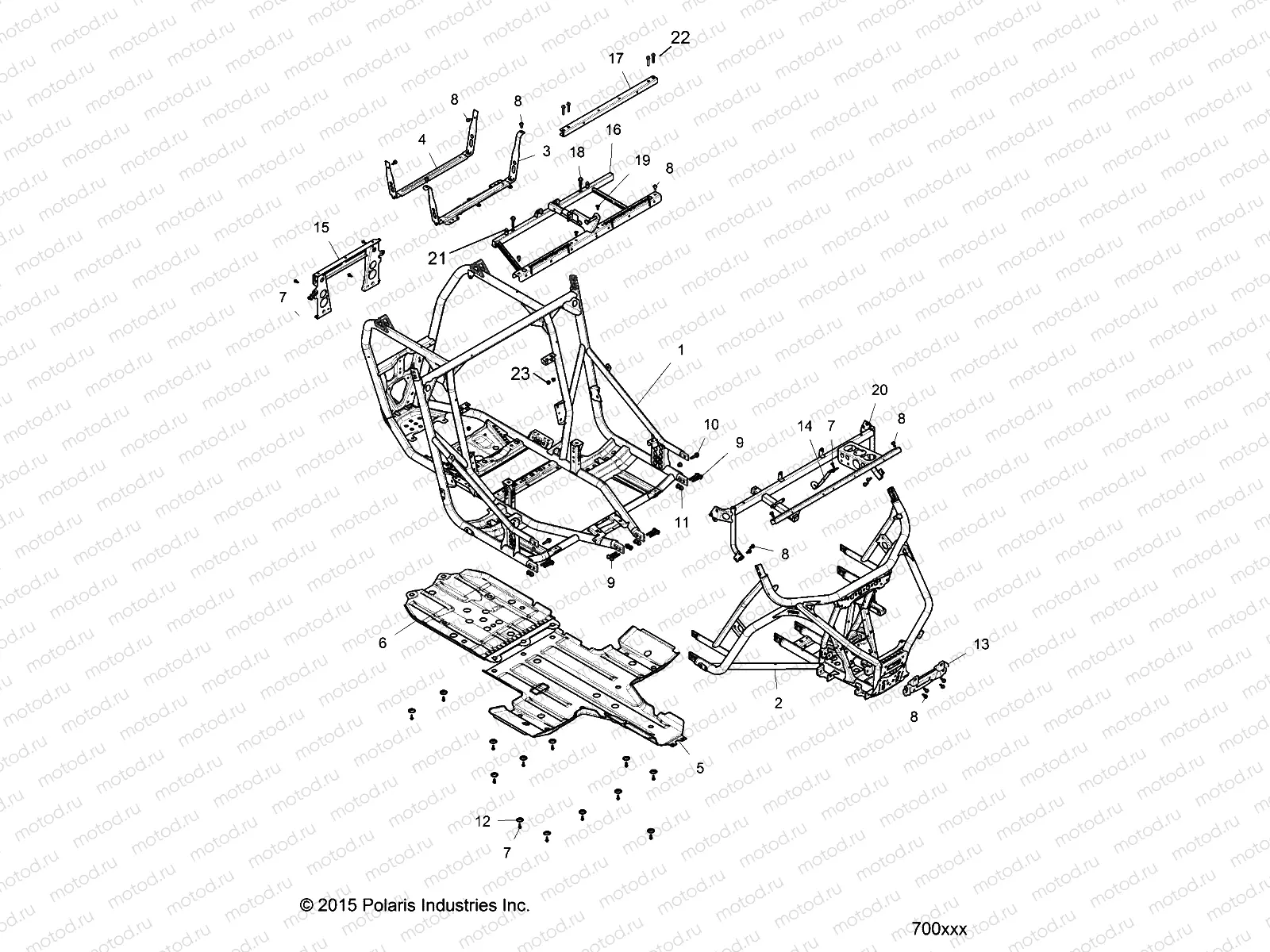 CHASSIS | CHASSIS, MAIN FRAME AND SKID PLATES - Z16VDE99FM/NM (700582)