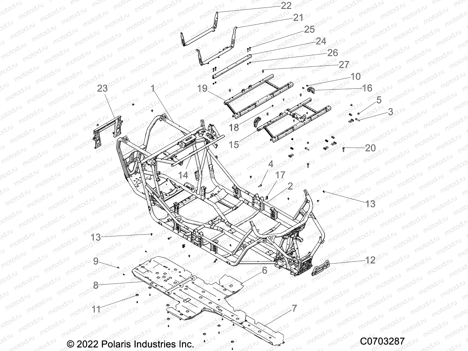 CHASSIS | CHASSIS, MAIN FRAME AND SKID PLATES - Z22N4M99AR (C0703287)