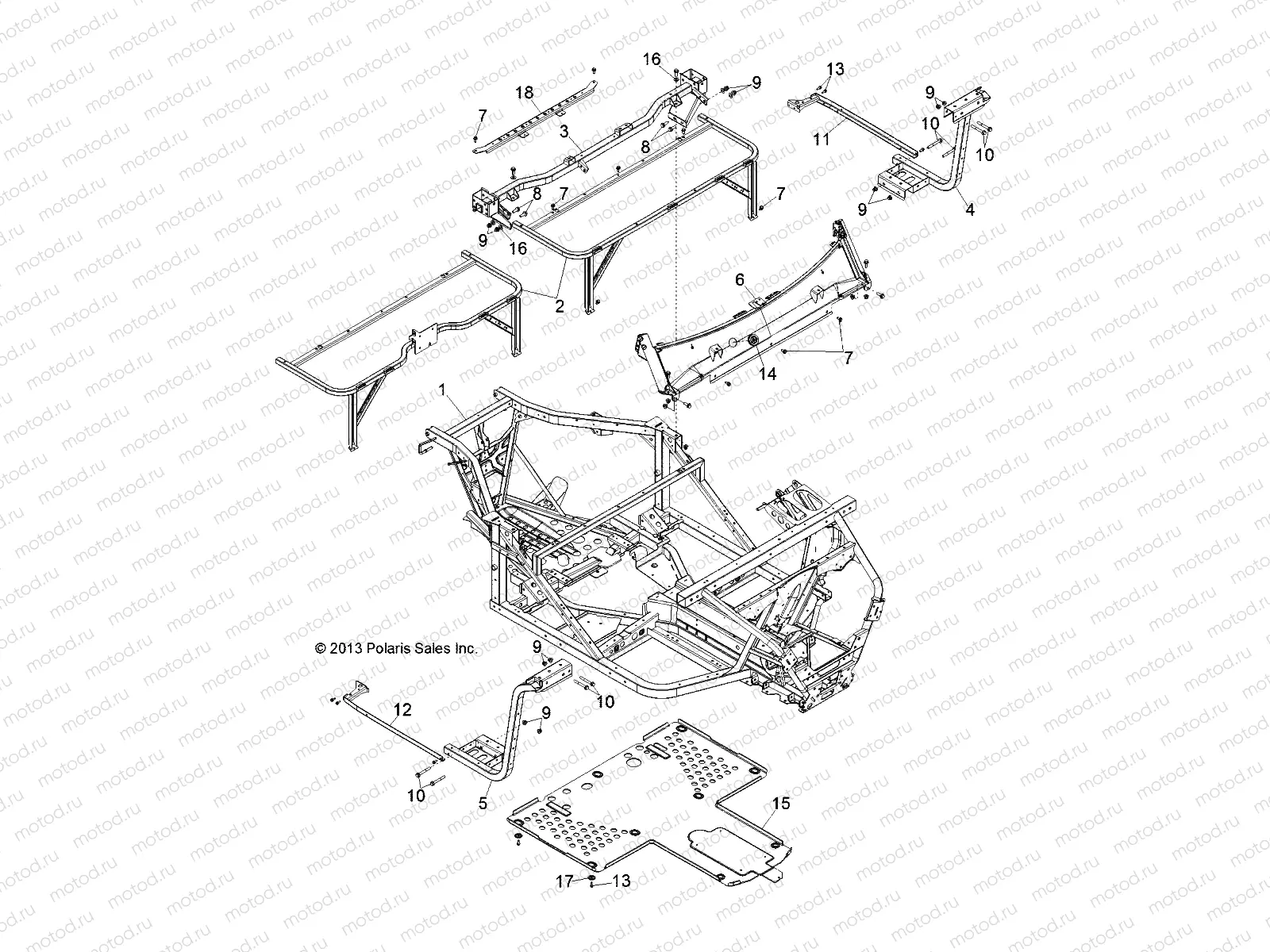 CHASSIS | CHASSIS, MAIN FRAME - D131D9JDJ/1L9JDJ/2M9JDJ (49BRUTUSFRAME13)