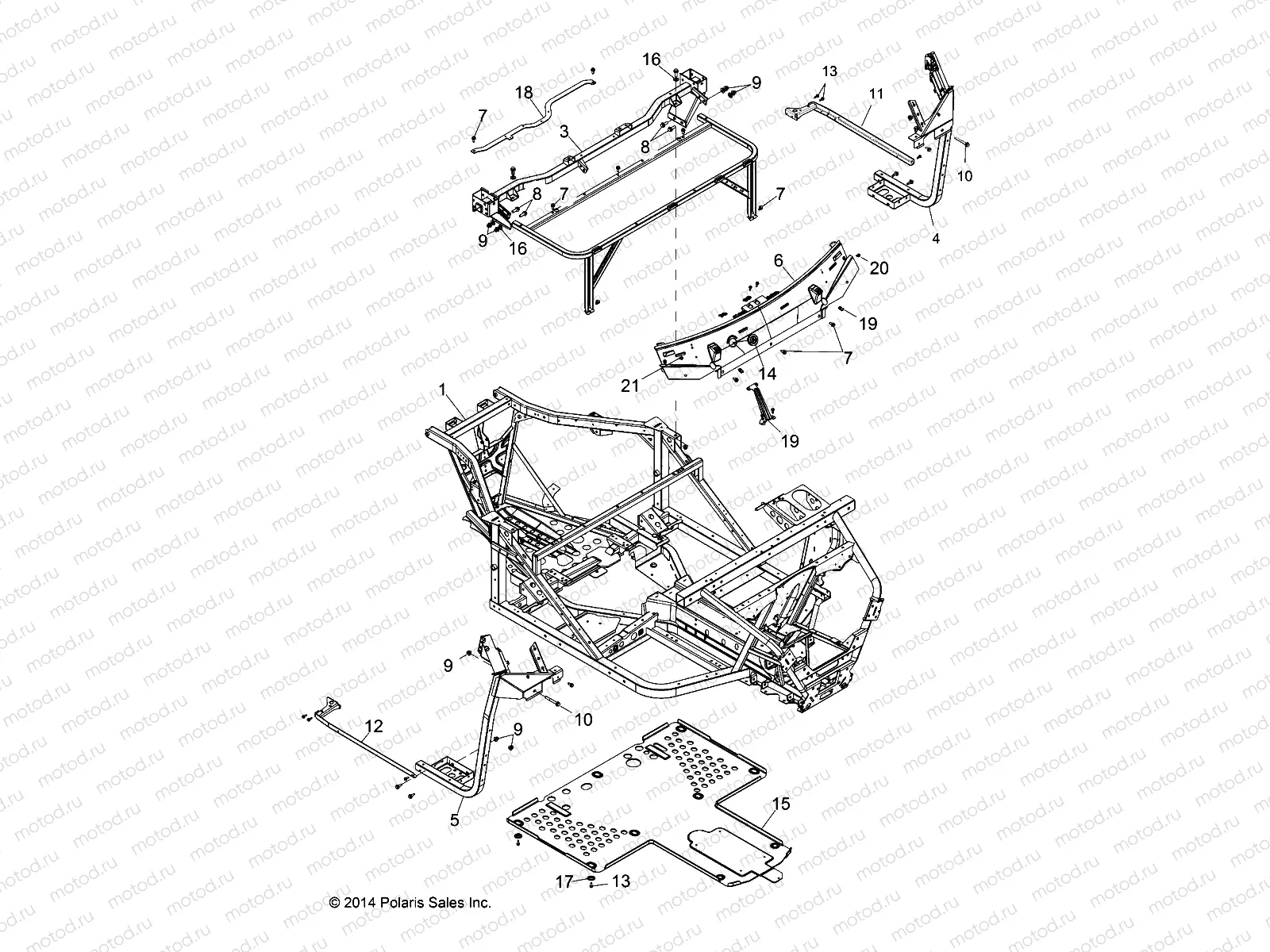 CHASSIS | CHASSIS, MAIN FRAME - D151DPD1AJ/2D/1L/1M/2M (49BRUTUSFRAME15)