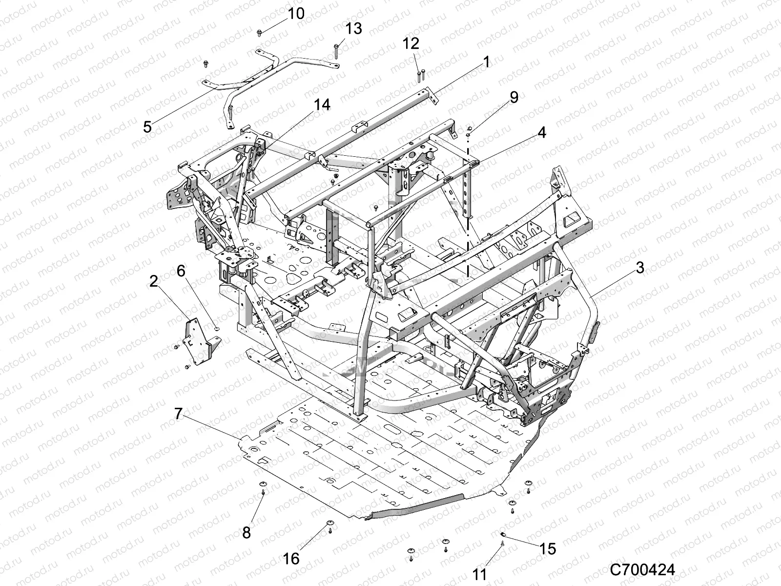 CHASSIS | CHASSIS, MAIN FRAME - D22P2A99A4/A99B4/E99A4/F99A4/G99A4 (C700424)