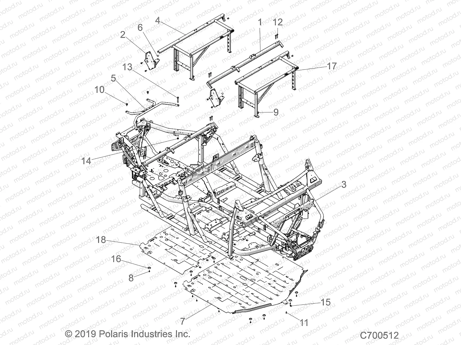 CHASSIS | CHASSIS, MAIN FRAME - D22P4EP99A4/B4/F99A4 (C700512)