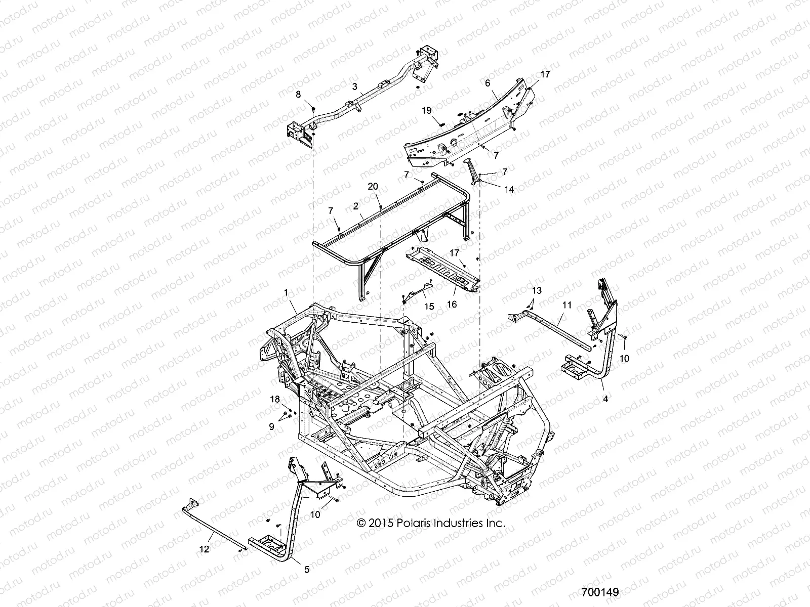 CHASSIS | CHASSIS, MAIN FRAME - R15RTE87FA (700149)