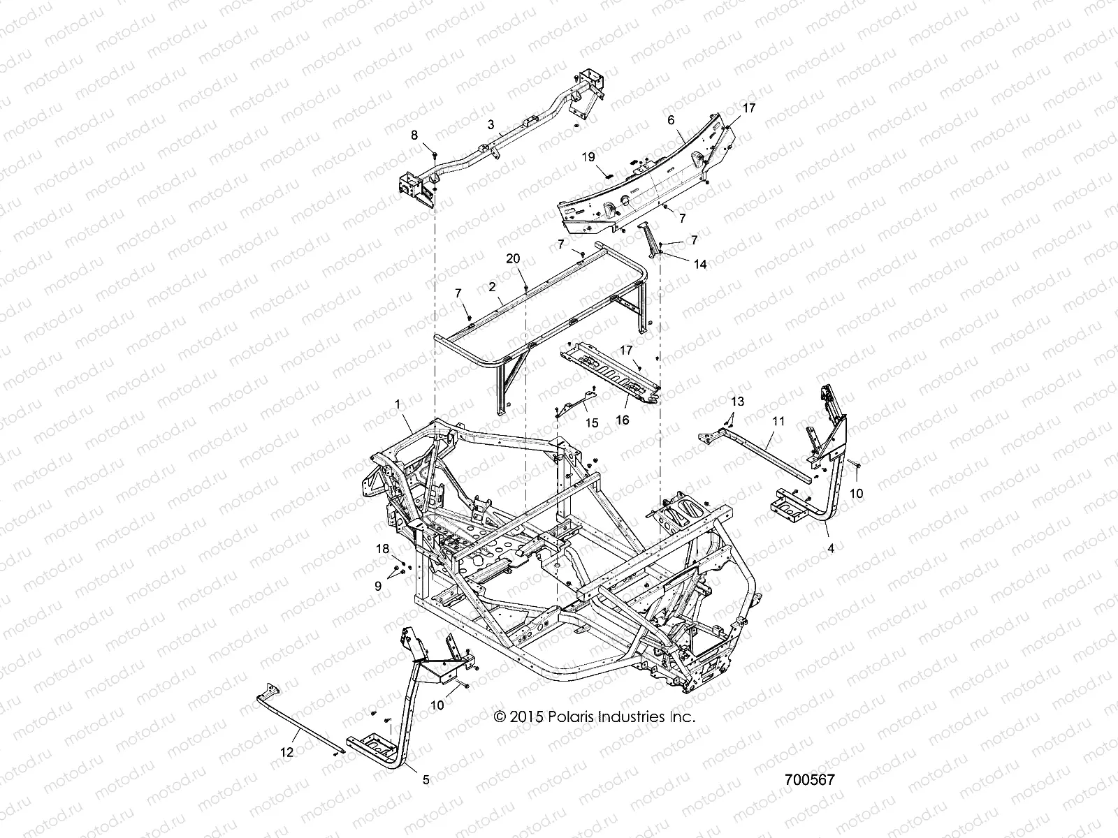 CHASSIS | CHASSIS, MAIN FRAME - R16RTE87F1/U87FK (700567)