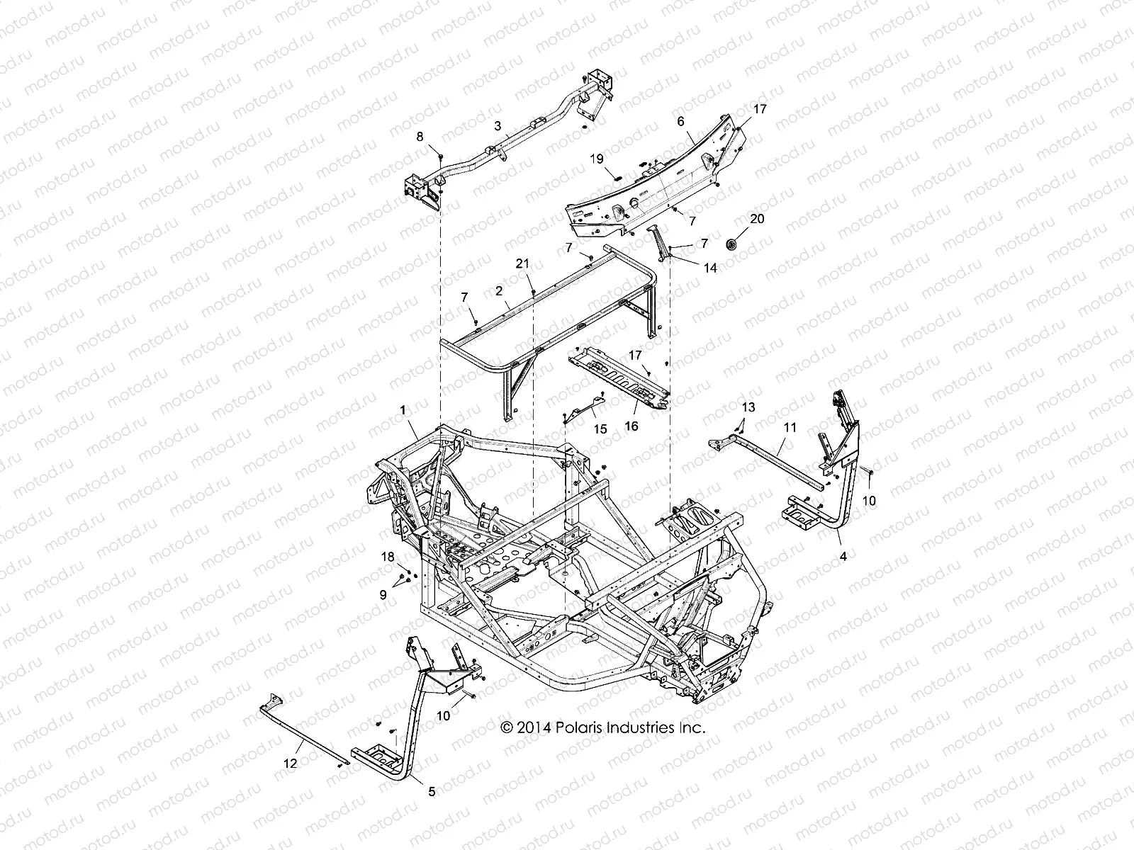 CHASSIS | CHASSIS, MAIN FRAME - R17RT_99 ALL OPTIONS (49RGRFRAME15900XP)