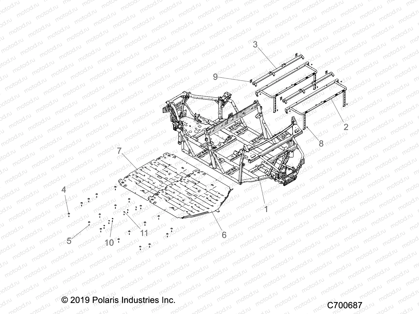 CHASSIS | CHASSIS, MAIN FRAME - R20T6A99A1/B1/E99A9/AM/AS/B9/BM/BS (C700687)