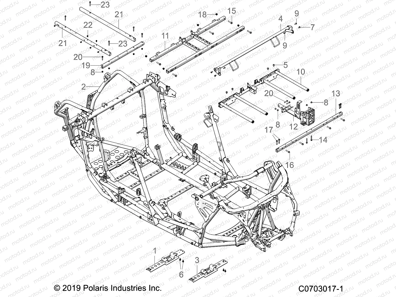 CHASSIS | CHASSIS, MAIN FRAME - Z20R4B92AC/BC/AR/BR/D92AC/BC/AR/BR (C0703017-1)