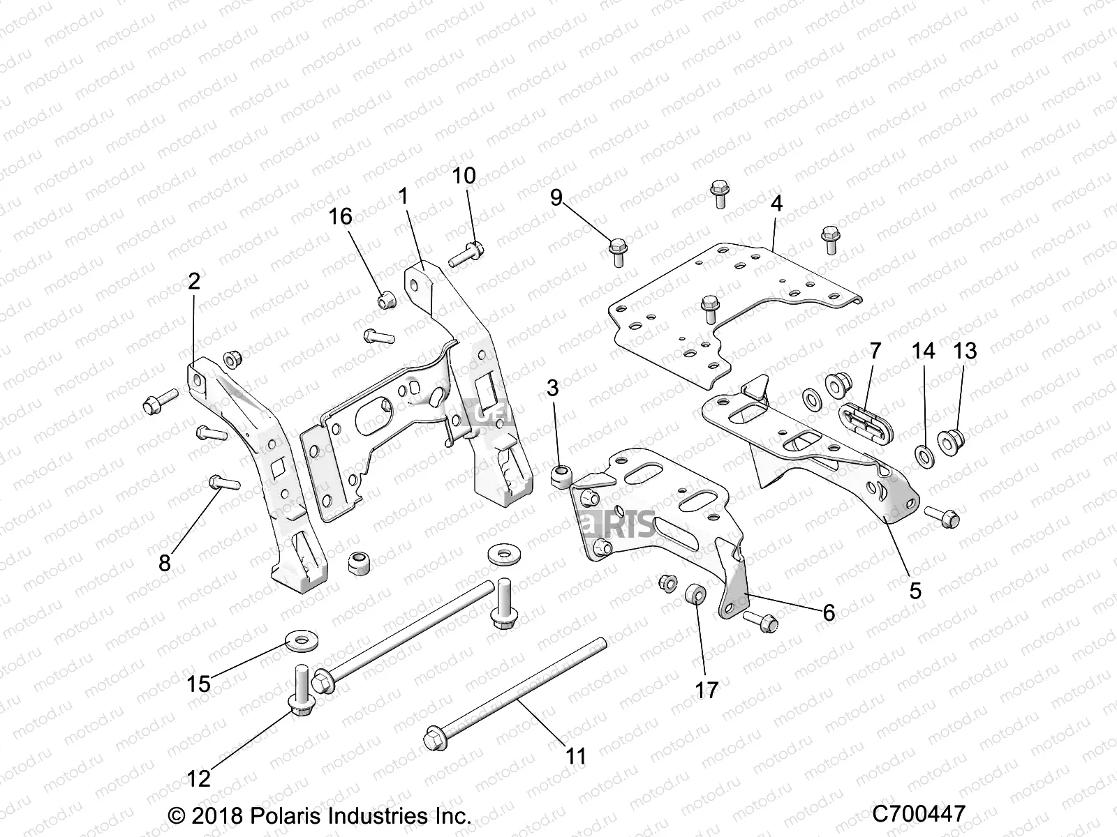 CHASSIS | CHASSIS, MOUNTING, FRONT GEARCASE - Z20PAL92AG/AP/BG/BP/LG/G92AG/AP/LG (C700447)