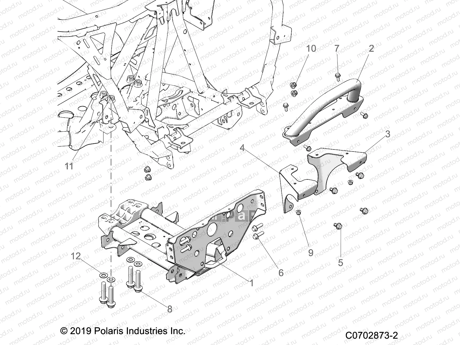 CHASSIS | CHASSIS, MOUNTING, FRONT GEARCASE - Z22MAU92AP/BP (C0702873-2)