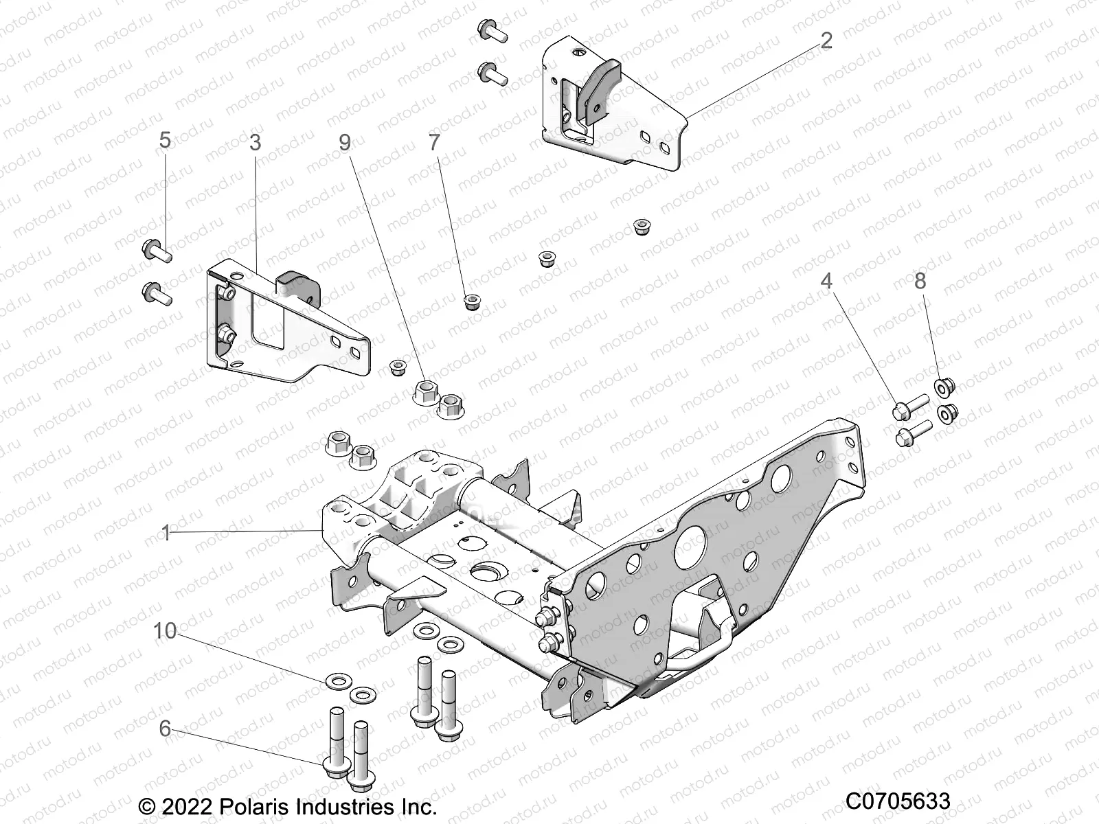 CHASSIS | CHASSIS, MOUNTING, FRONT GEARCASE - Z22RAE92AD/AJ (C0705633)