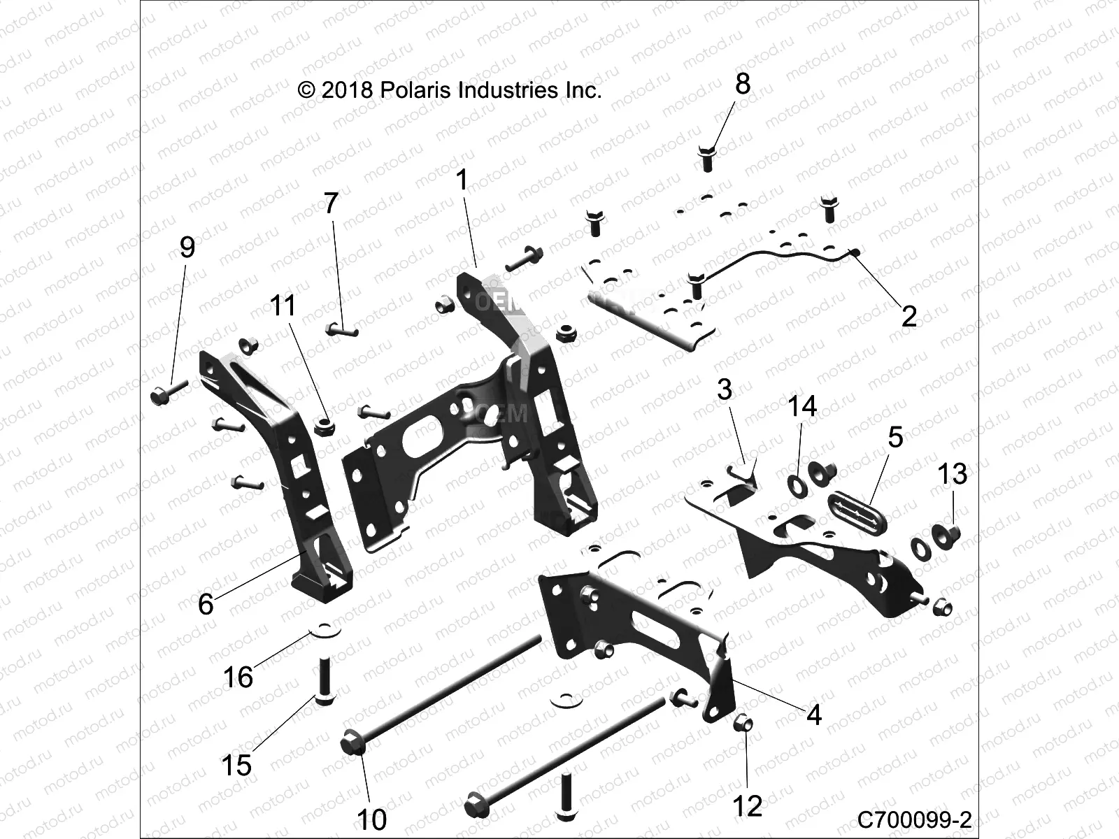 CHASSIS | CHASSIS, MOUNTING, FRONT GEARCASE - Z22S1E99AL/BL (C700099-2)