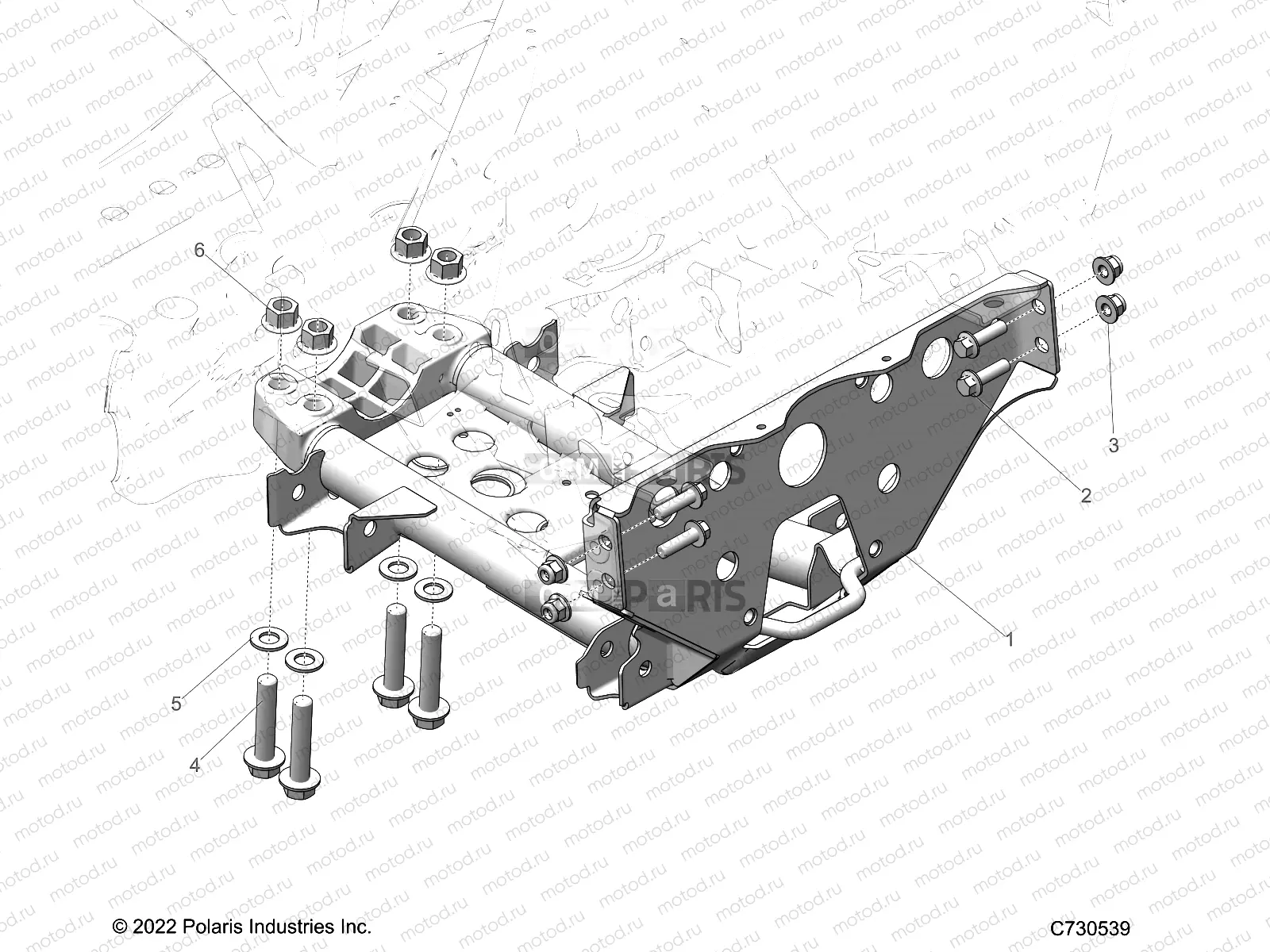 CHASSIS | CHASSIS, MOUNTING, FRONT GEARCASE - Z23R4E92A/92B (C730539)
