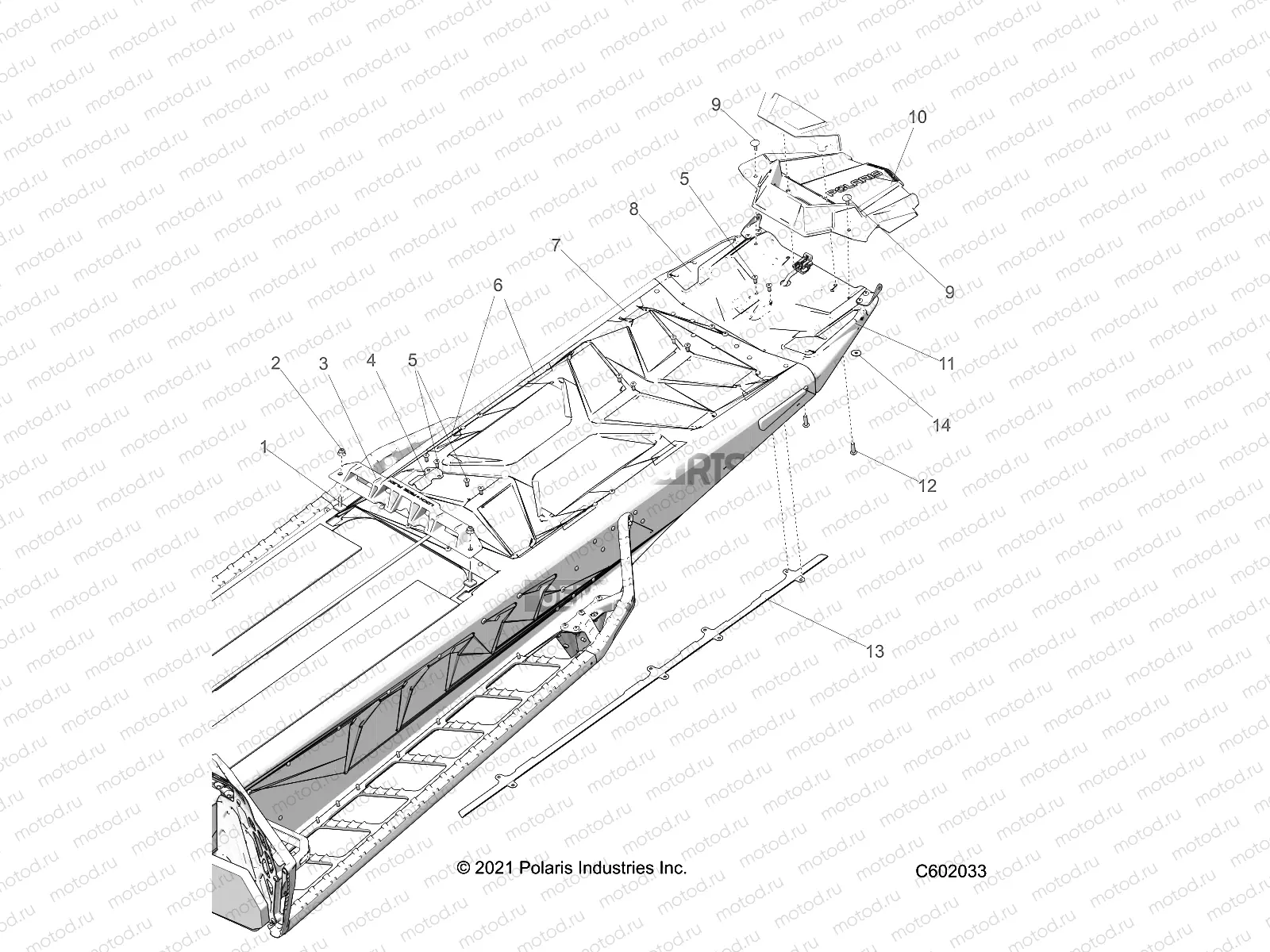 CHASSIS | CHASSIS, REAR, MISC. COVERS AND SNOWFLAP - S22TGW8RS/8RE/TGM8RS/8RE ALL OPTIONS (C602033)