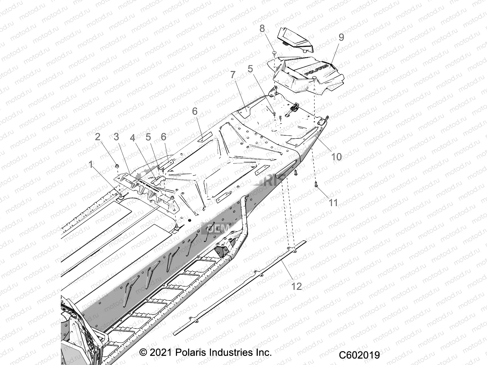 CHASSIS | CHASSIS, REAR, MISC. COVERS AND SNOWFLAP - S23TFM8MS (C601998)