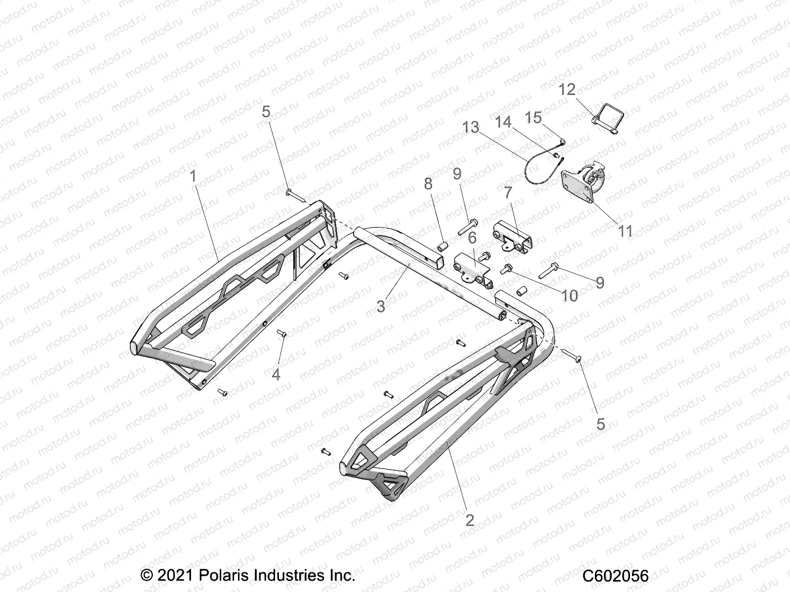 CHASSIS | CHASSIS, REAR RACK AND HITCH - S22TLT6REL (C602055)