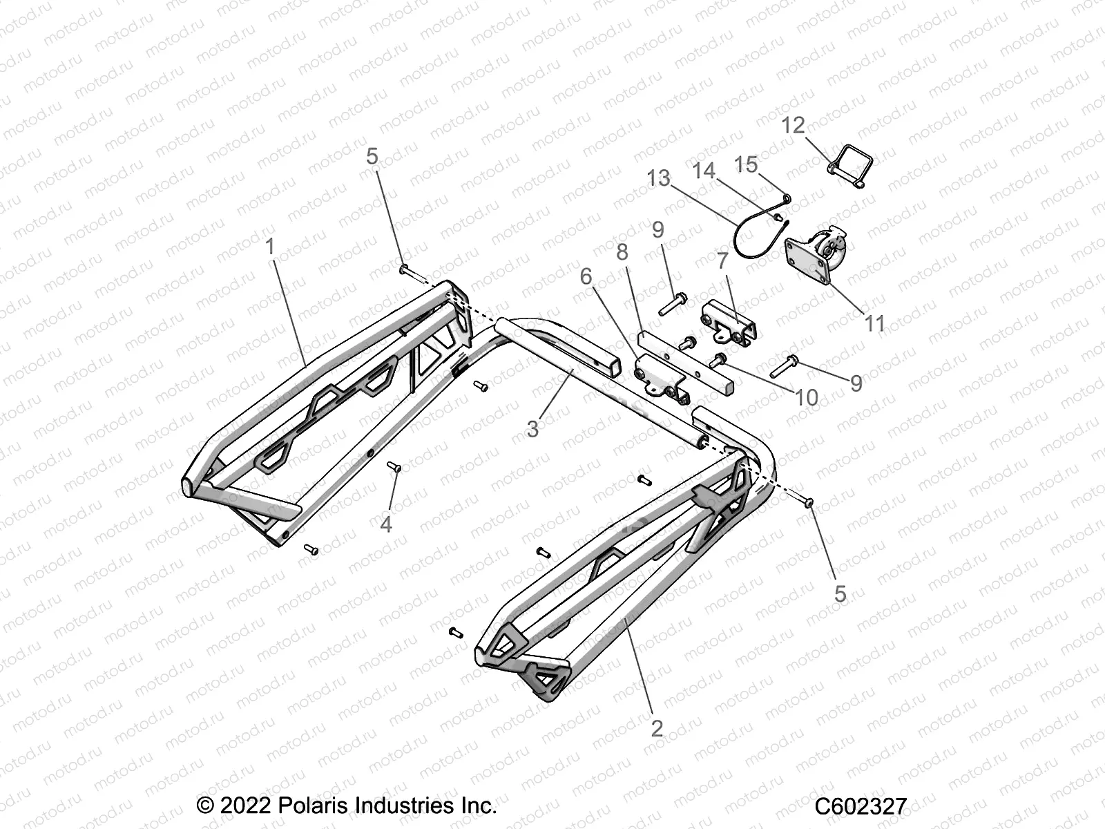 CHASSIS | CHASSIS, REAR RACK AND HITCH - S23TLT9FEL (C602327)