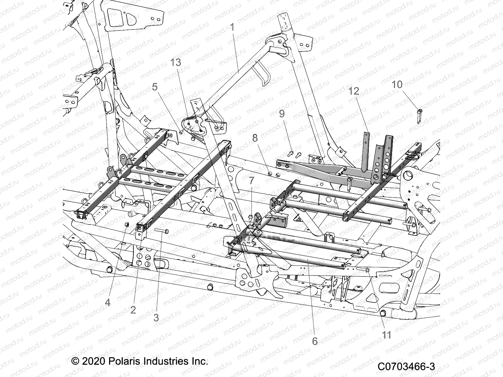 CHASSIS | CHASSIS, SEAT AND CENTER CONSOLE MOUNTING - Z22RME2KAG/BG/K2KAN/BN (C0703466-3)