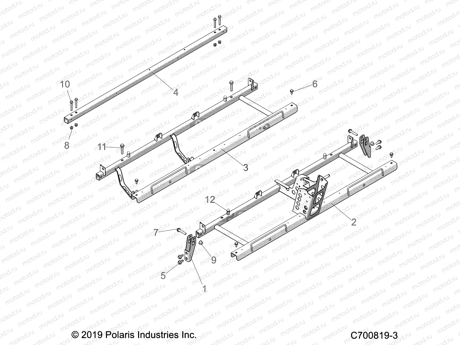 CHASSIS | CHASSIS, SEAT SUPPORTS - G22GMK99AR/BR (C700819-3)