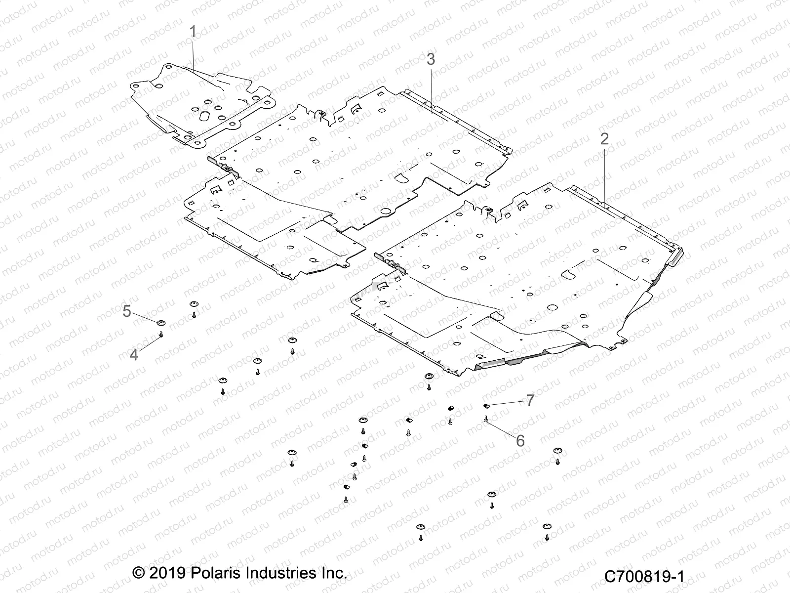 CHASSIS | CHASSIS, SKID PLATES - G23GMK99A/99B (C700819-1)