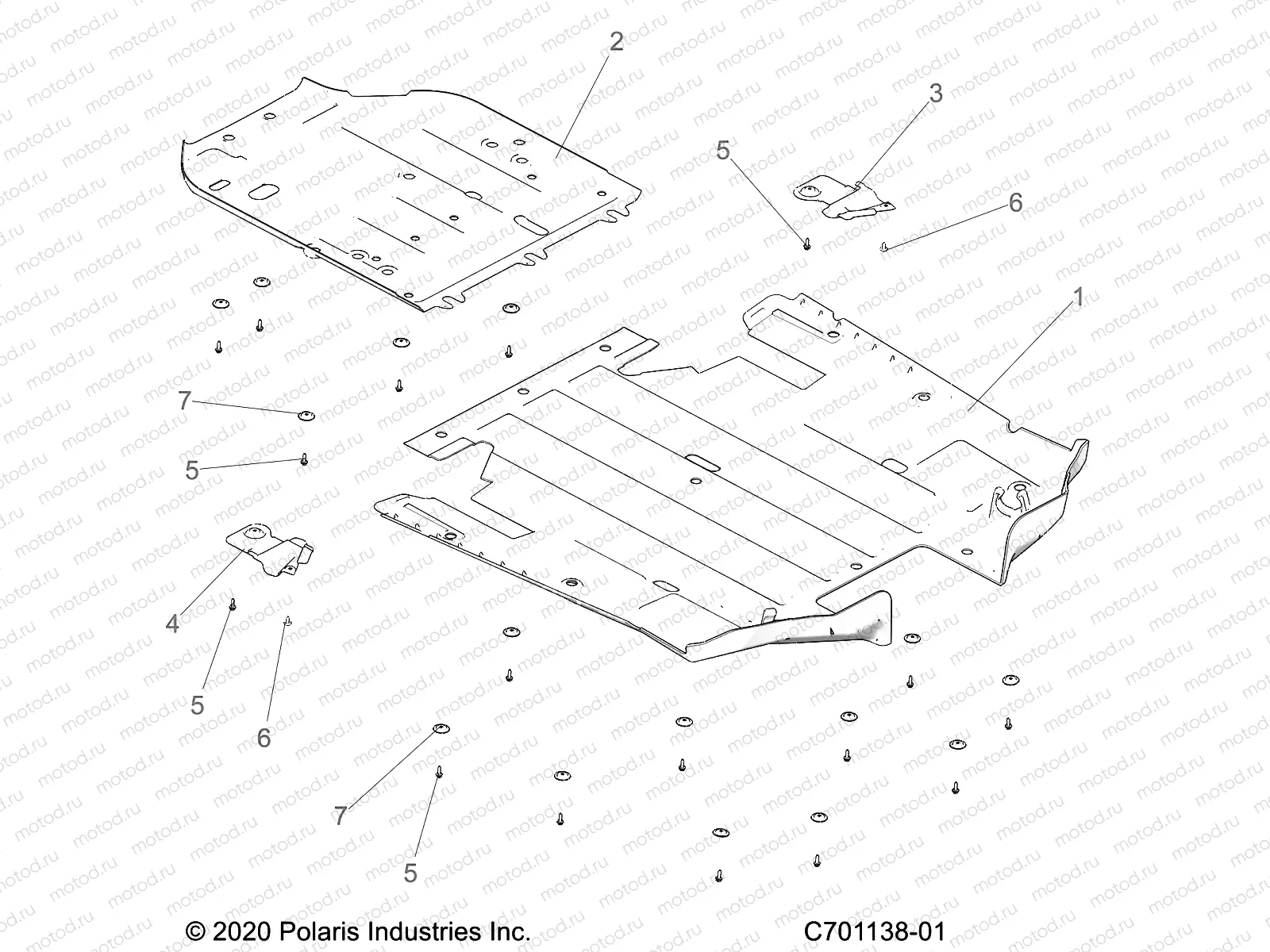 CHASSIS | CHASSIS, SKID PLATES - Z22RGE2KAG/BG/RGK2KAN/BN (C701138-01)