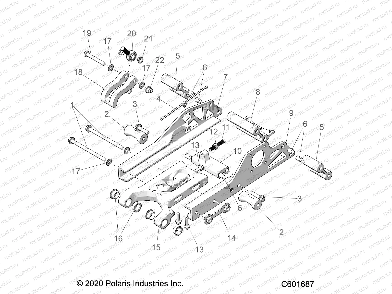 CHASSIS | CHASSIS, SUB FRAME ASM., RACE - J22FBRXXXA (C601687)