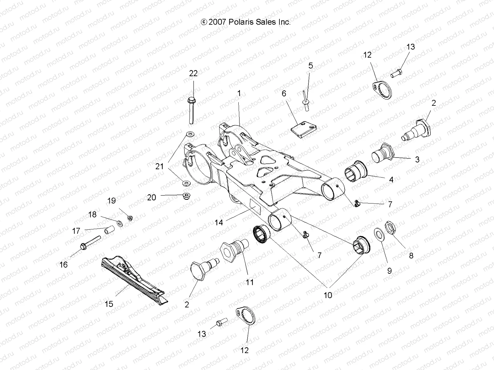 CHASSIS | CHASSIS, SWING ARM - A08BA50FA (49ATVSWINGARM08SCRAM2X4)