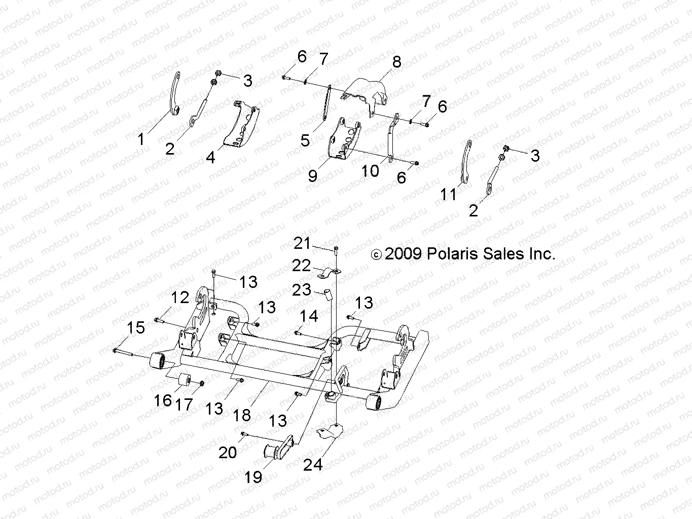 CHASSIS | CHASSIS, SWING ARM - R13VA17AA/AB (49RGRSWINGARM10RZR170)
