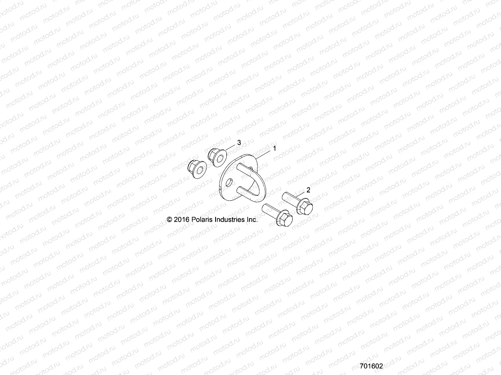 CHASSIS | CHASSIS, TOW HOOK, TRACTOR - Z20NAS99CC (701602)