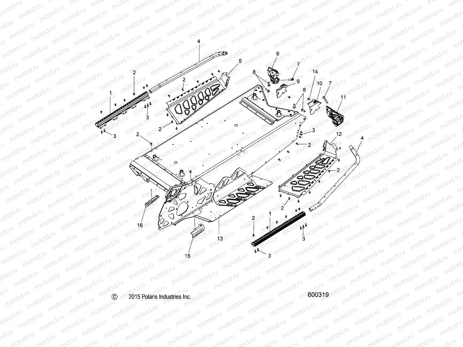 CHASSIS | CHASSIS, TUNNEL and REAR ASM. - S20DDH6PS ALL OPTIONS (600319)