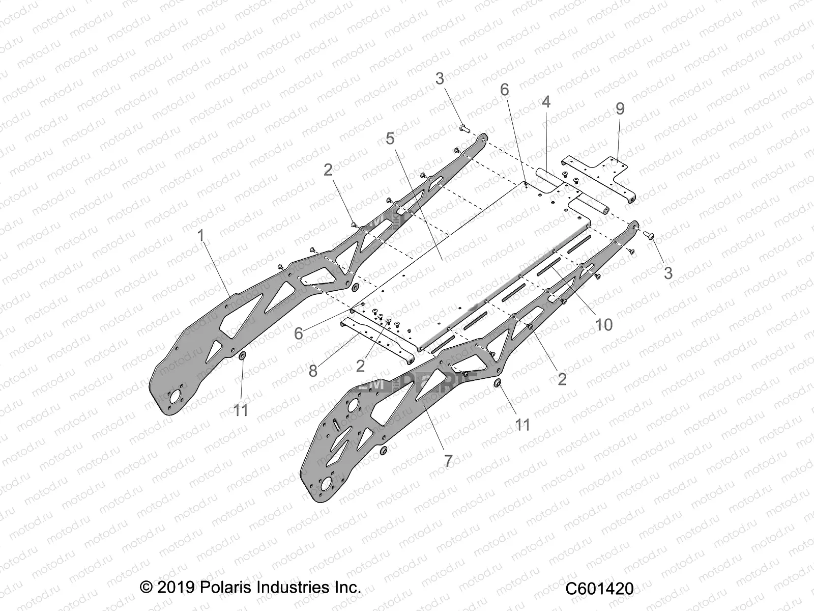 CHASSIS | CHASSIS, TUNNEL ASM. - J20UKB/UKC/USC/UMC/URL/USB ALL OPTIONS (600646)