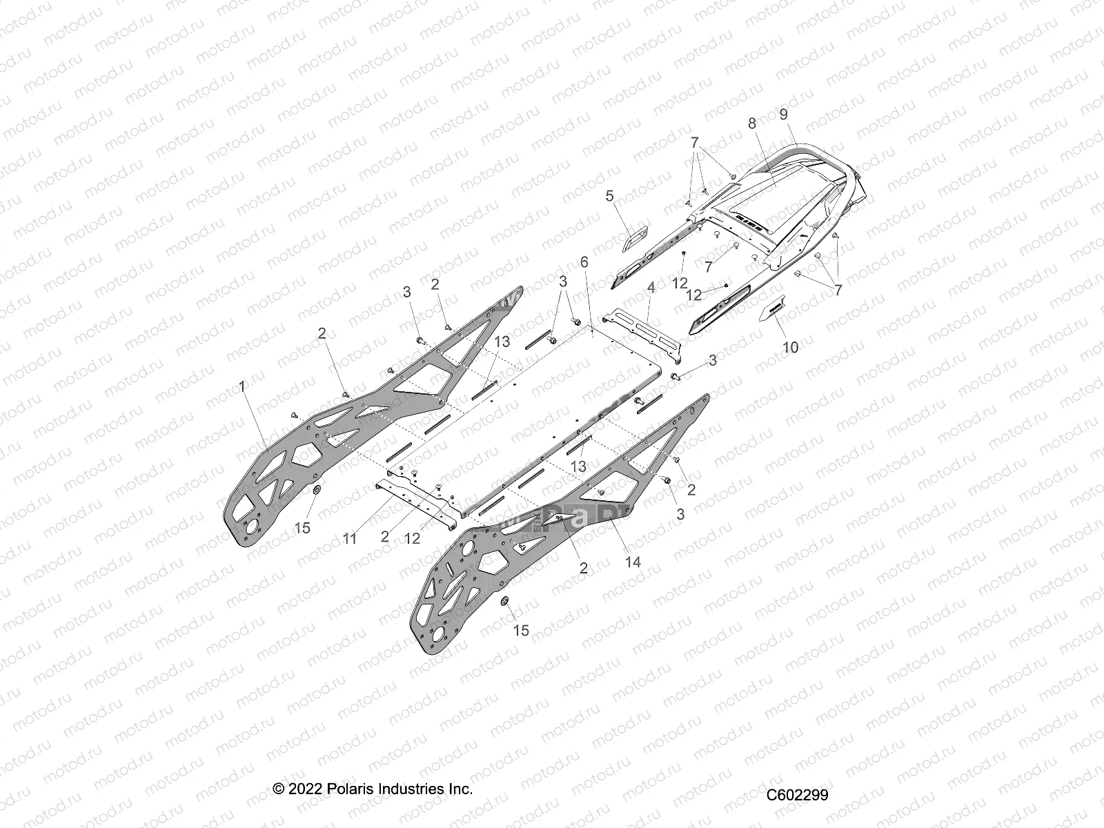 CHASSIS | CHASSIS, TUNNEL ASM. - J23UNC/UNF/UNG/UNH (601929)