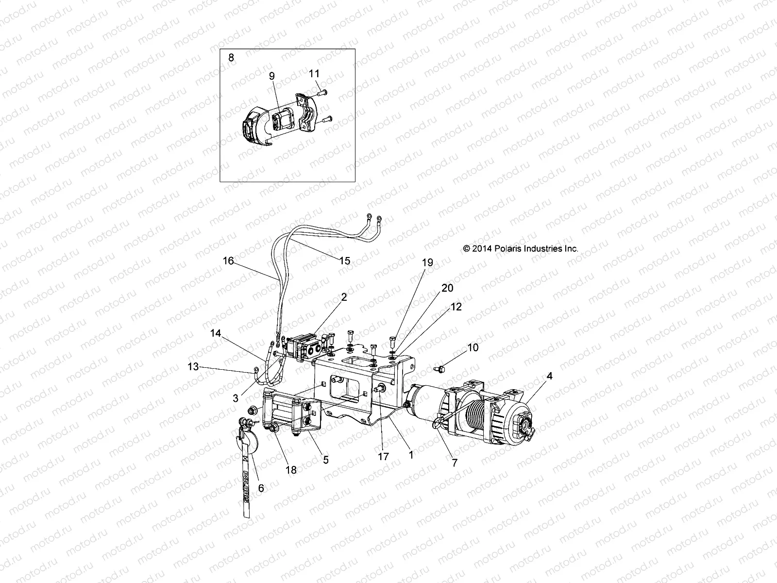 CHASSIS | CHASSIS, WINCH - A15SET57CA/S57CJ/CA (49ATVWINCH15TRCTR)