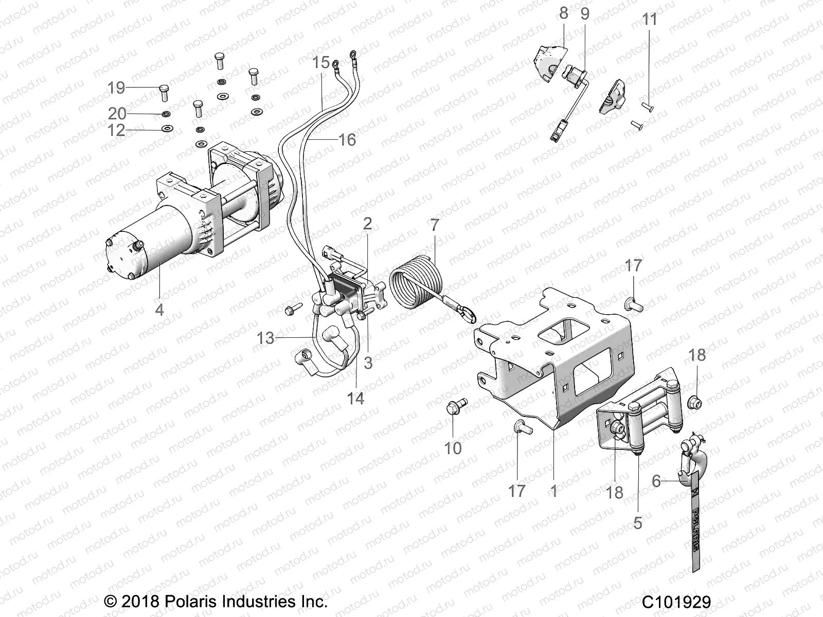 CHASSIS | CHASSIS, WINCH - A19SWS57C1/C2 (C101929)