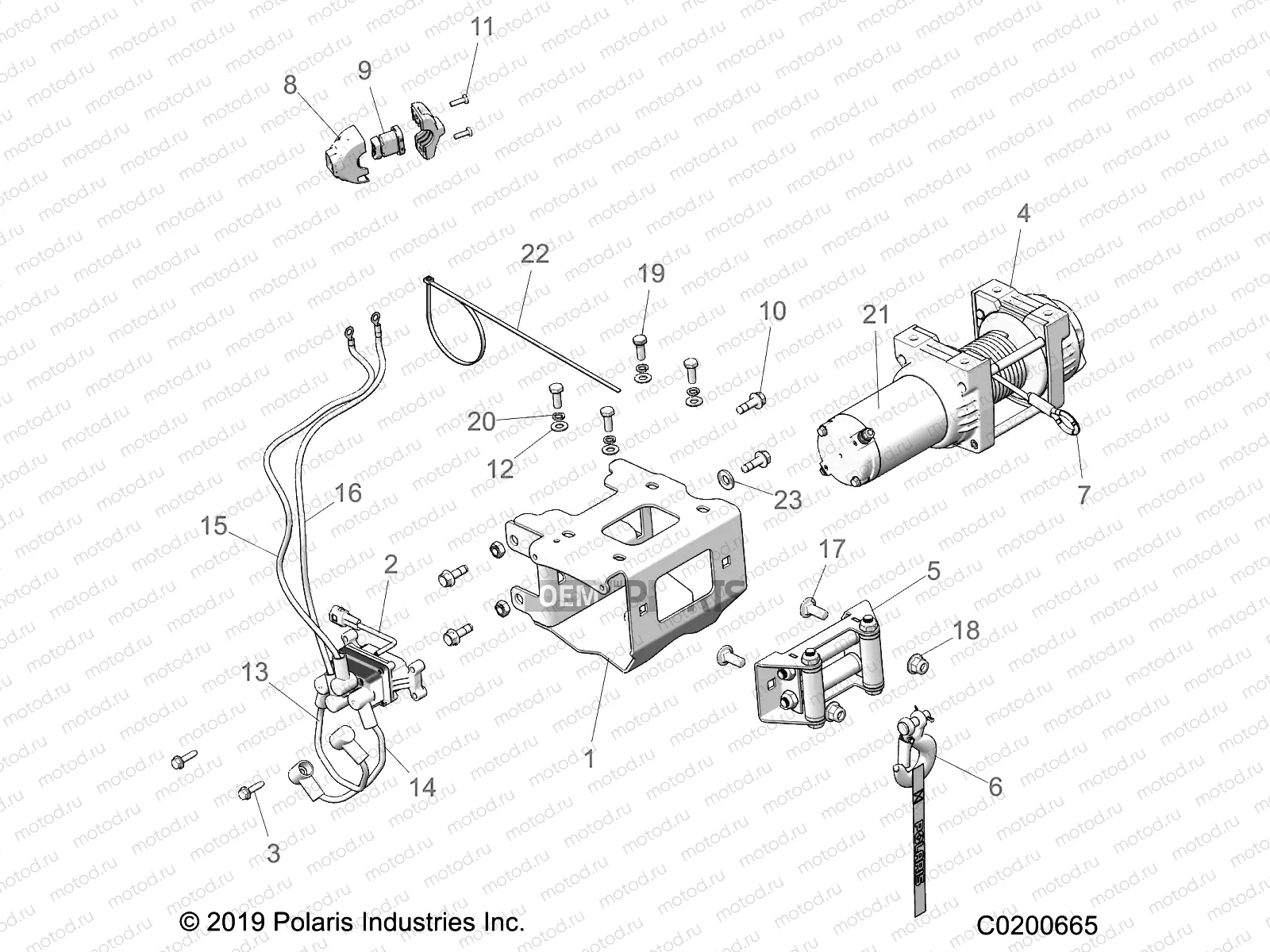 CHASSIS | CHASSIS, WINCH - A21SWS57C2 (C0200665)