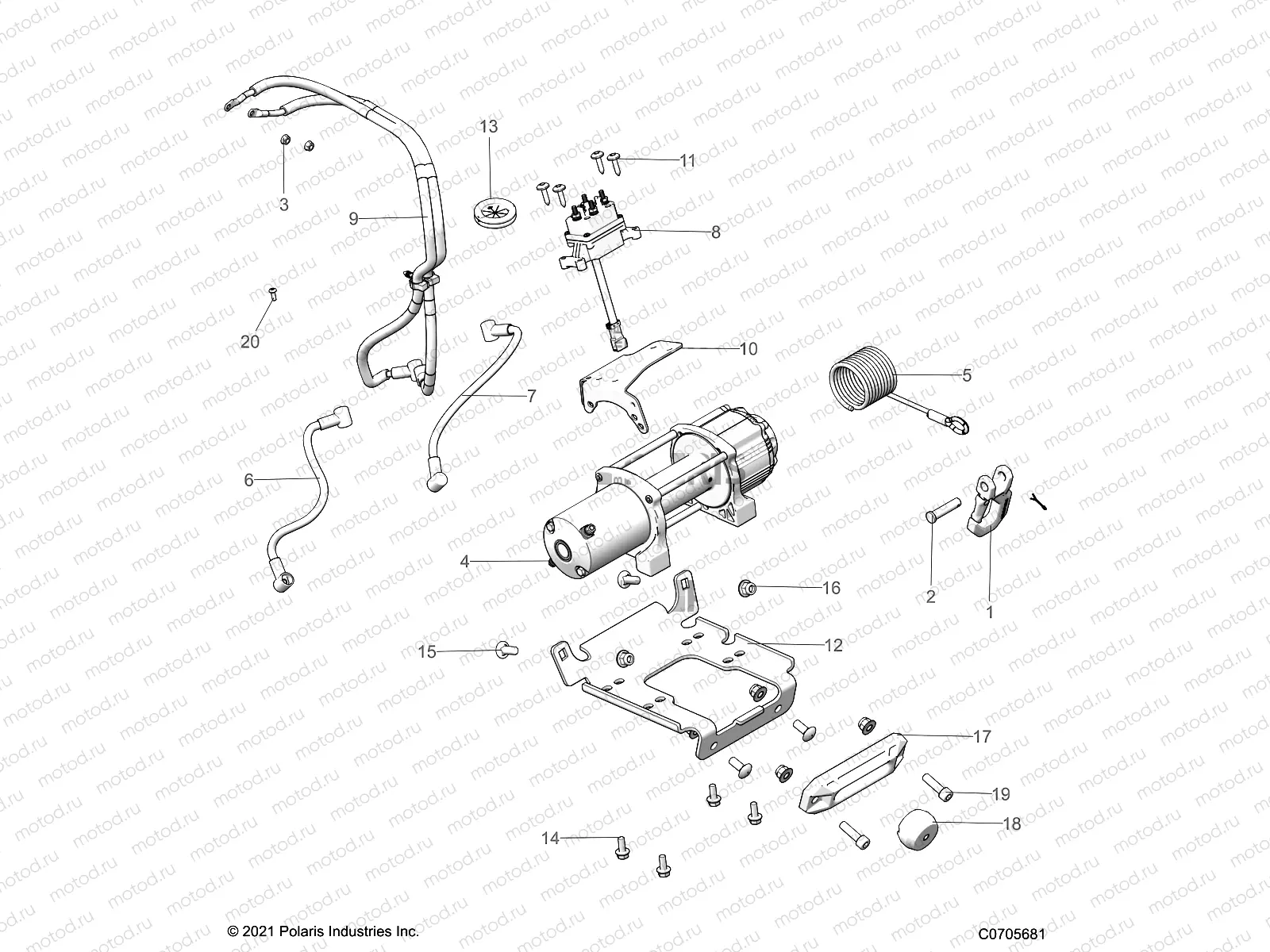 CHASSIS | CHASSIS, WINCH - G22G4E99NP (C0705680-1)