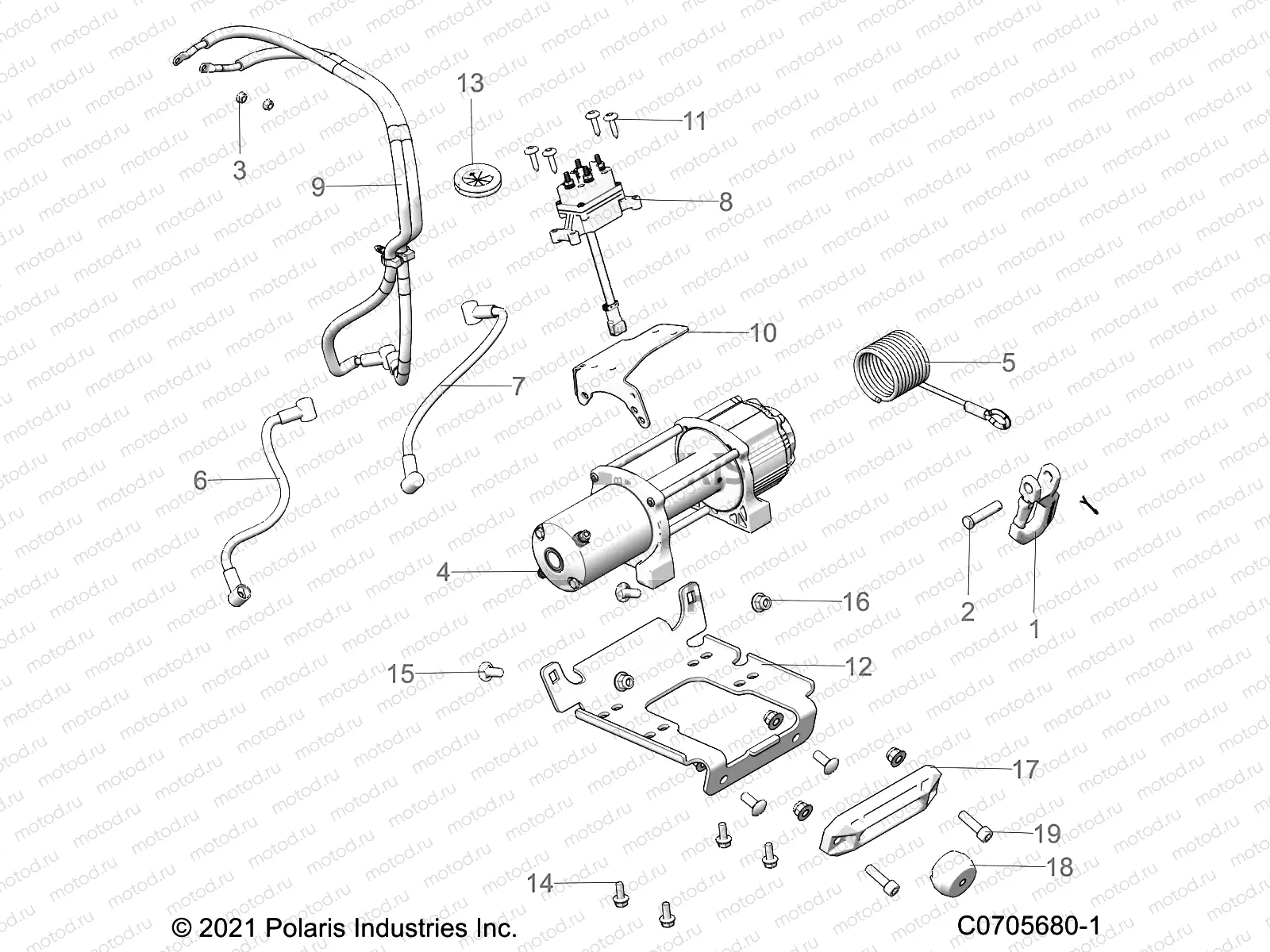 CHASSIS | CHASSIS, WINCH - G23GXE99A/99B (C0705680-1)