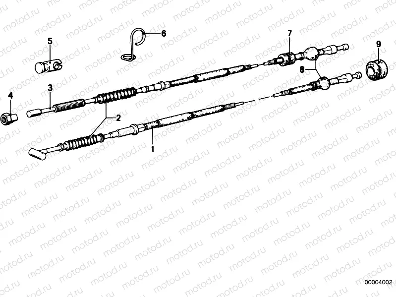 Clutch cable/brake cable assembly