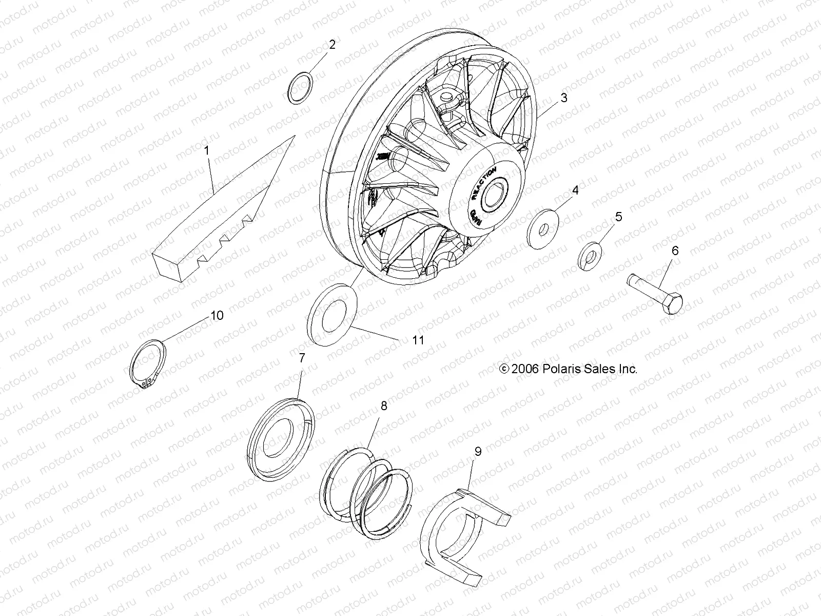 CLUTCH | CLUTCH, DRIVEN - A07MH68AX/AY/AZ (49ATVCLUTCHDRIVEN800EFI)