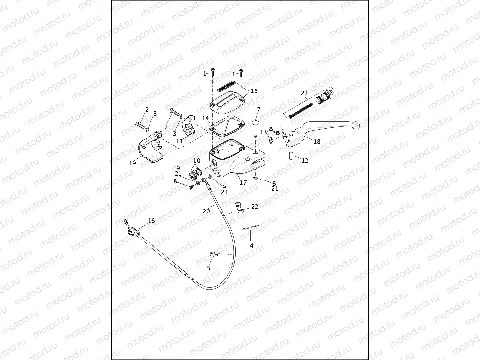 CLUTCH CONTROL (FAIRING MODELS) (1 OF 2)