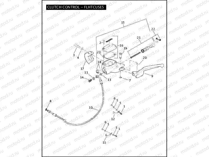 CLUTCH CONTROL - FLHTCUSE5 (1 OF 2)