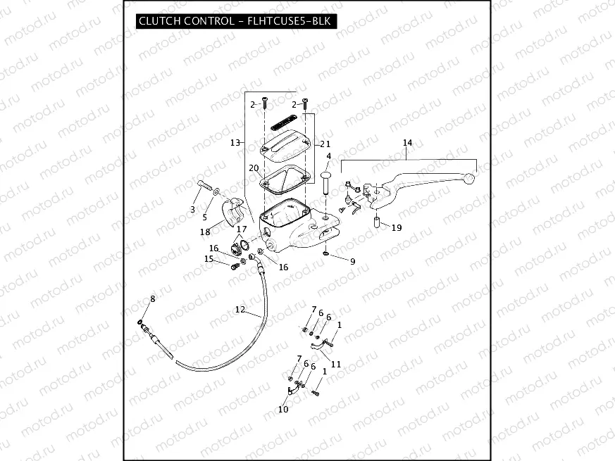 CLUTCH CONTROL - FLHTCUSE5-BLK