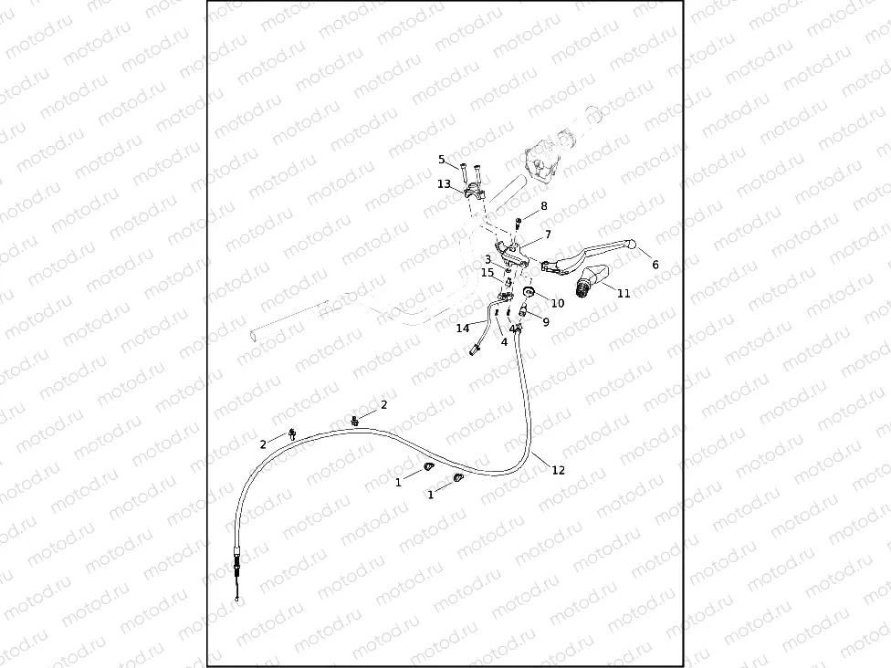 CLUTCH CONTROL - XG500 XG750