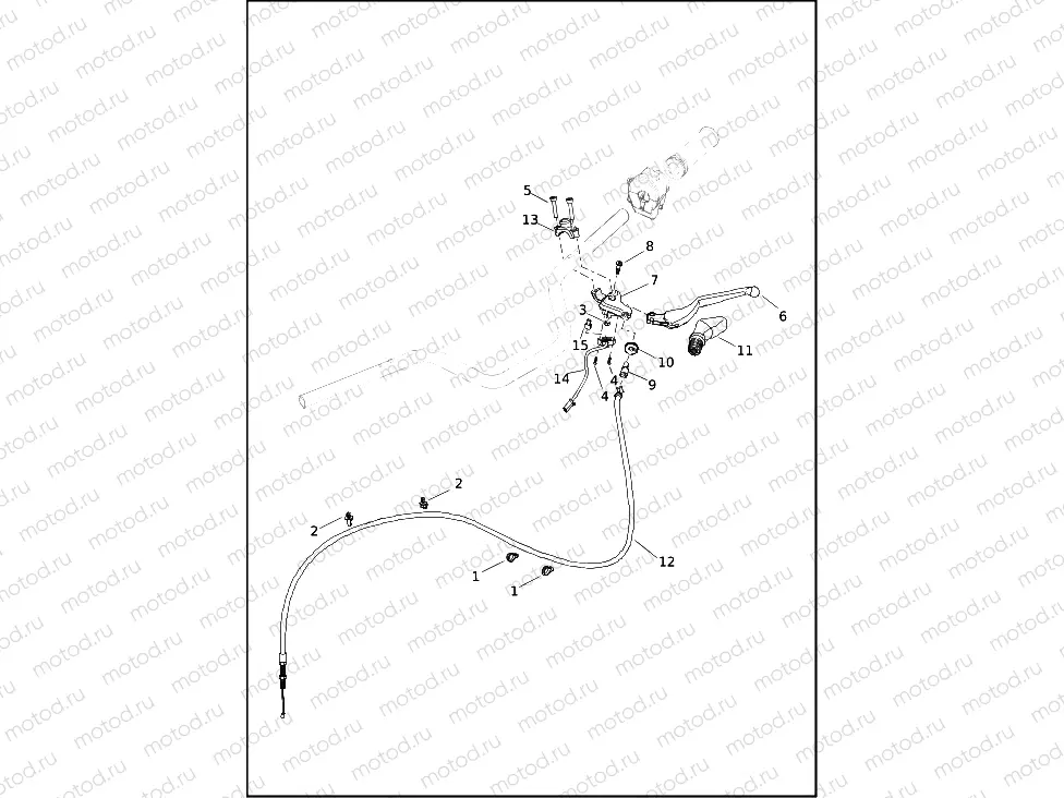 CLUTCH CONTROL - XG500 XG750