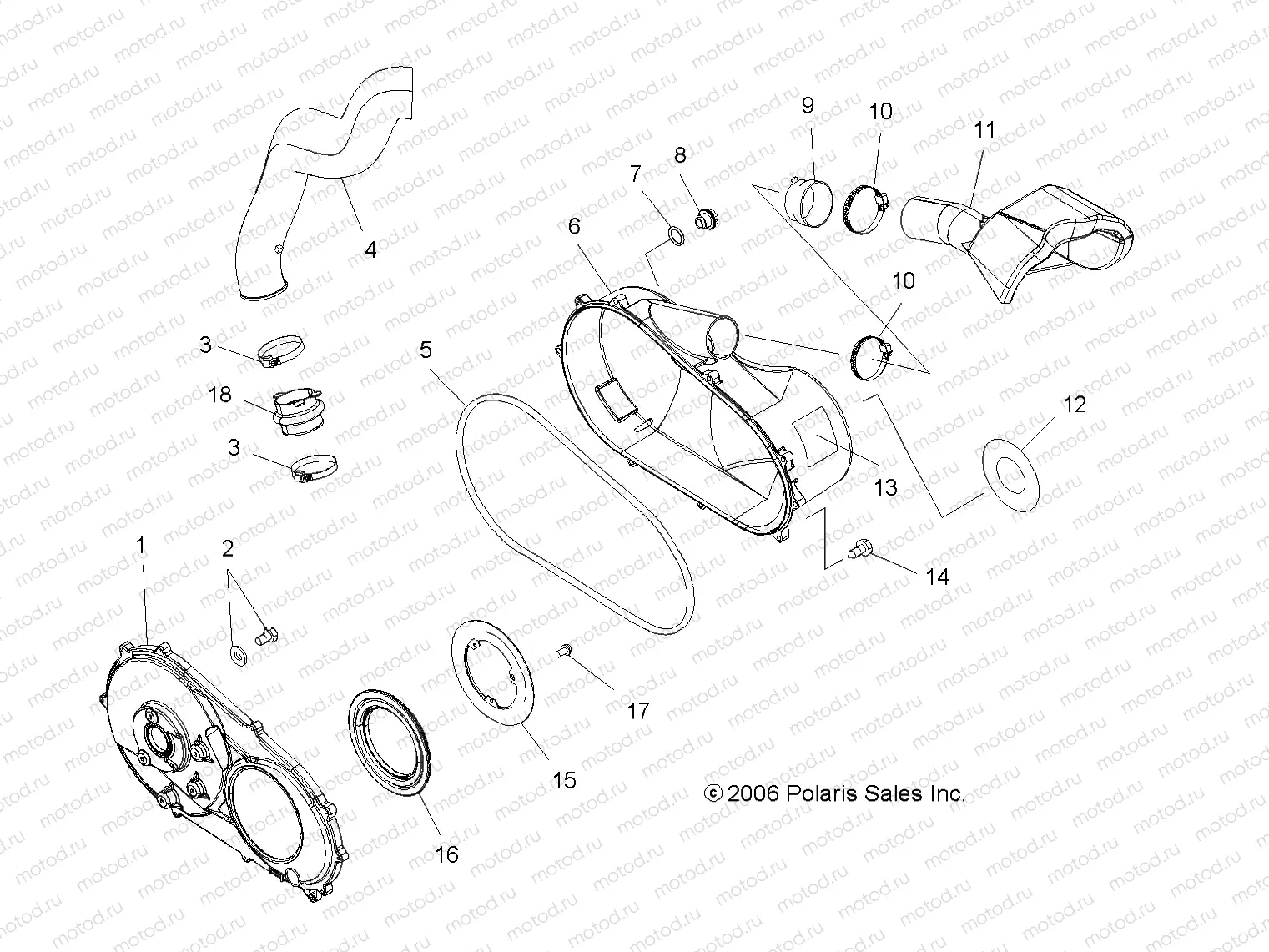 CLUTCH COVER - A07MH50FC (49ATVCLUTCHCVR500EFI) | CLUTCH COVER - A07MH50FC (49ATVCLUTCHCVR500EFI)