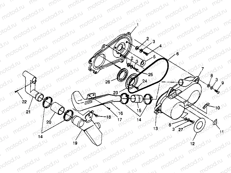 CLUTCH COVER ASSEMBLY 2X4 300 W957530 (4930053005B013) | CLUTCH COVER ASSEMBLY 2X4 300 W957530 (4930053005B013)