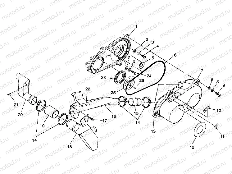 CLUTCH COVER ASSEMBLY 6X6 250 W938727 (4924092409032A) | CLUTCH COVER ASSEMBLY 6X6 250 W938727 (4924092409032A)