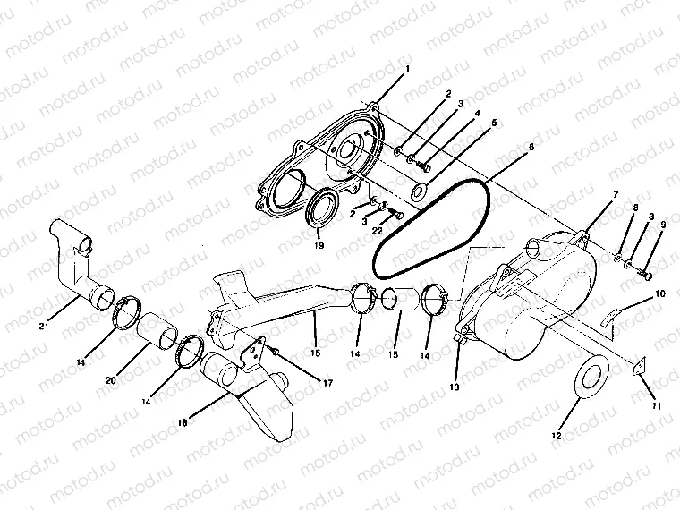 CLUTCH COVER ASSEMBLY Trail Boss - Update (4919771977020A) | CLUTCH COVER ASSEMBLY Trail Boss - Update (4919771977020A)