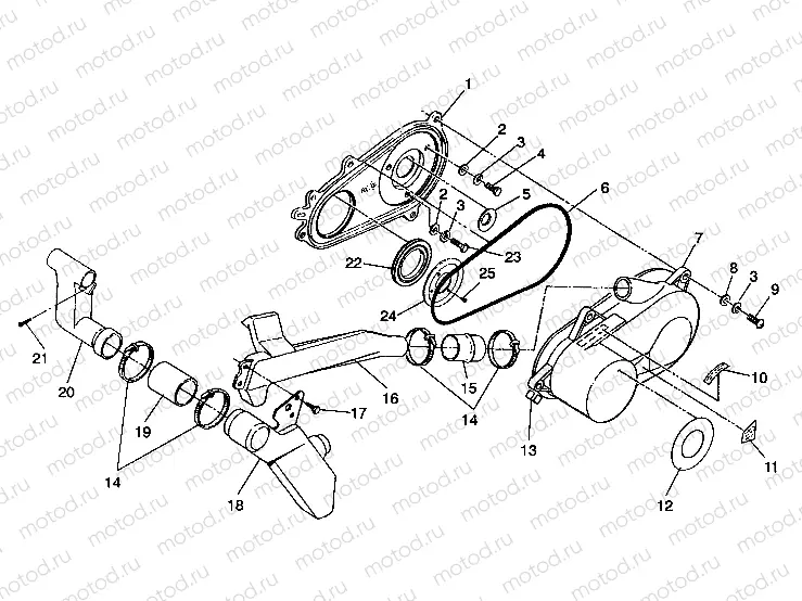 CLUTCH COVER ASSEMBLY Trail Boss W938527 (4924072407021A) | CLUTCH COVER ASSEMBLY Trail Boss W938527 (4924072407021A)