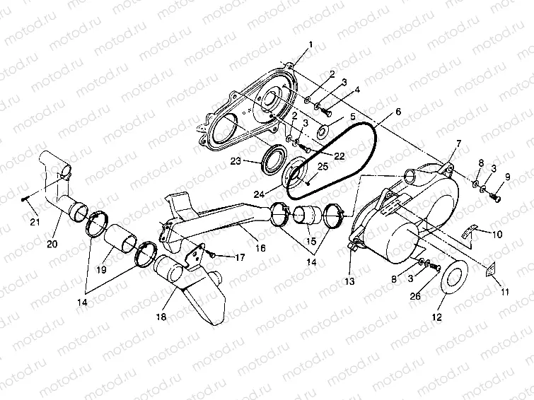 CLUTCH COVER ASSEMBLY Trail Boss W948527 (4926822682B011) | CLUTCH COVER ASSEMBLY Trail Boss W948527 (4926822682B011)