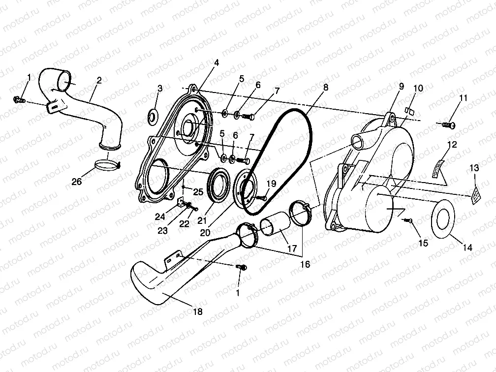 CLUTCH COVER  Magnum 6X6 W968744 and Magnum 6X6 Swedish S968744 (4936073607C011) | CLUTCH COVER  Magnum 6X6 W968744 and Magnum 6X6 Swedish S968744 (4936073607C011)